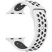 Curea iUni compatibila cu Apple Watch 1/2/3/4/5/6/7, 42mm, Silicon Sport, Alb/Negru