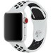 Curea iUni compatibila cu Apple Watch 1/2/3/4/5/6/7, 42mm, Silicon Sport, Alb/Negru